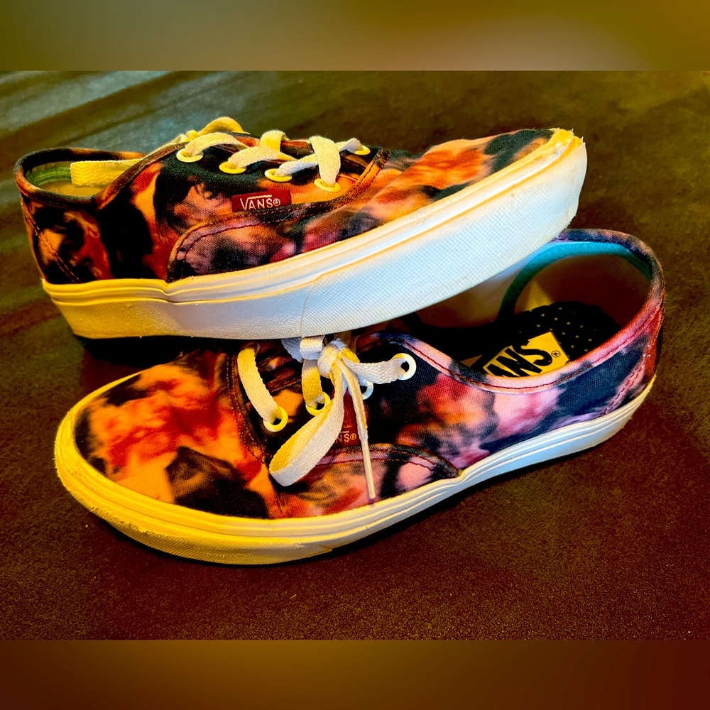 VANS, kids, size 6.5 women’s, 5 men’s - COMFY CUSH - purple, pink TIE DYE